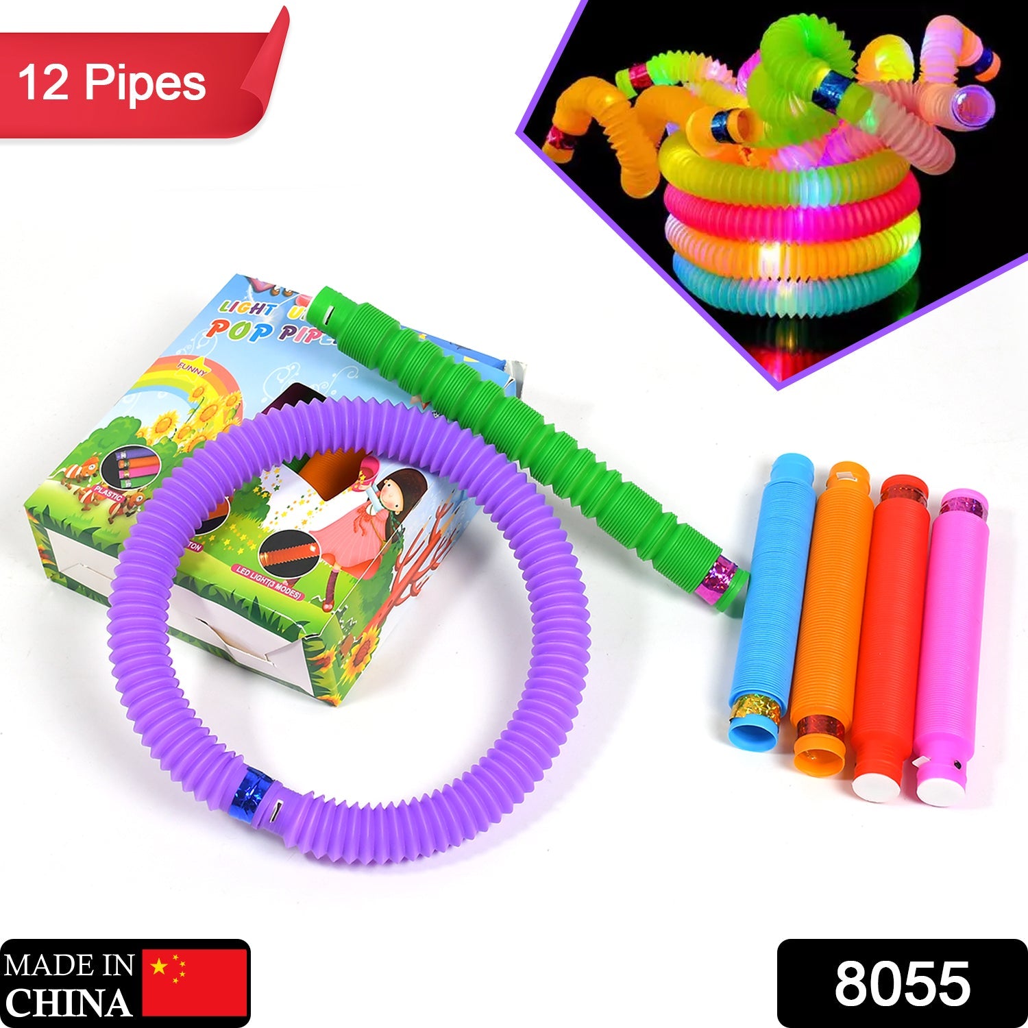 8055 Mini Pop Tubes, Colourful Tubes Sensory Toys Stretch Pipe Toy Fidget Tube Toys Pull Tubes Fidget Toys Sensory Stretch Tubes Fun Tubes for Autism Children Kids Adult Reduce Anxiety (pack of 12) DeoDap 8055 Mini Pop Tubes, Colourful Tubes Sensory Toys Stretch Pipe Toy Fidget Tube Toys Pull Tubes Fidget Toys Sensory Stretch Tubes Fun Tubes for Autism Children Kids Adult Reduce Anxiety (pack of 12) DeoDap